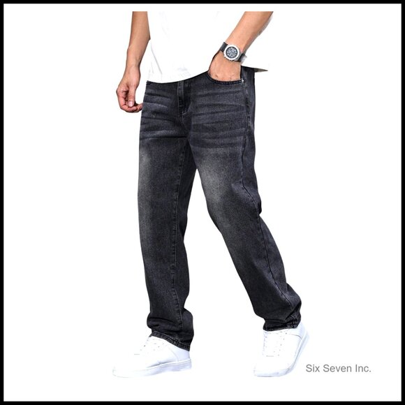 Vintage Baggy Jeans 90s High Waist Regular Fit Denim Hip Hop Streetwear